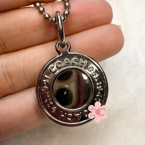 1" Coach Metal Circle Hangtag Hang Tag Bag Charm